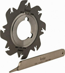 Iscar - Arbor Hole Connection, 0.049" Cutting Width, 0.7" Depth of Cut, 3" Cutter Diam, 1" Hole Diam, 8 Tooth Indexable Slotting Cutter - SGSF Toolholder, GSFN, GSFU Insert - USA Tool & Supply