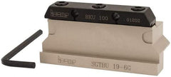 Iscar - Tool Block Style SGTBU, 1.26" Blade Height, 3.95" OAL, 1.94"& OAH, Indexable Cutoff Blade Tool Block - 3/4" Shank Height, 0.79" Shank Width, Reversible, Through Coolant, Series Self Grip - USA Tool & Supply