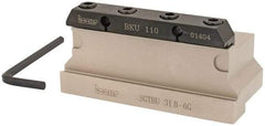 Iscar - Tool Block Style SGTBU, 1.26" Blade Height, 4.33" OAL, 2.1"& OAH, Indexable Cutoff Blade Tool Block - 1-1/4" Shank Height, 1.14" Shank Width, Reversible, Through Coolant, Series Self Grip - USA Tool & Supply