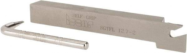 Iscar - SGTF, Left Hand Cut, 1-1/4" Max Workpc Diam, GFN, GFR Insert, Indexable Cutoff Toolholder - 1/2" Shank Width, 1/2" Shank Height, 4.3" OAL - USA Tool & Supply
