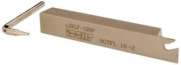 Iscar - SGTF, Left Hand Cut, 1-1/4" Max Workpc Diam, GFN, GFR Insert, Indexable Cutoff Toolholder - 5/8" Shank Width, 5/8" Shank Height, 4-1/2" OAL - USA Tool & Supply