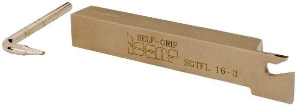 Iscar - SGTF, Left Hand Cut, 1.38" Max Workpc Diam, GFN, GFR Insert, Indexable Cutoff Toolholder - 5/8" Shank Width, 5/8" Shank Height, 4-1/2" OAL - USA Tool & Supply