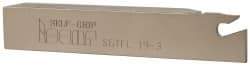 Iscar - SGTF, Left Hand Cut, 1.75" Max Workpc Diam, GFN, GFR Insert, Indexable Cutoff Toolholder - 3/4" Shank Width, 3/4" Shank Height, 4-1/2" OAL - USA Tool & Supply