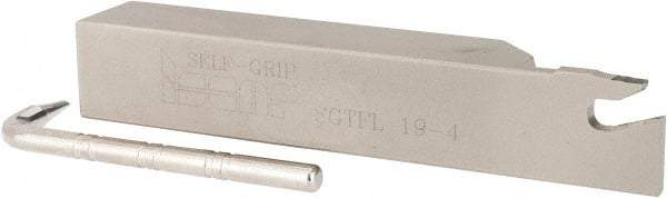Iscar - SGTF, Left Hand Cut, 2" Max Workpc Diam, GFN, GFR Insert, Indexable Cutoff Toolholder - 3/4" Shank Width, 3/4" Shank Height, 4-1/2" OAL - USA Tool & Supply