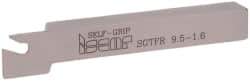 Iscar - SGTF, Right Hand Cut, 1.06" Max Workpc Diam, GFN, GFR Insert, Indexable Cutoff Toolholder - 3/8" Shank Width, 3/8" Shank Height, 3" OAL - USA Tool & Supply