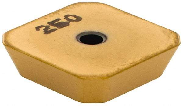 Iscar - SEKN42 Grade IC250 Carbide Milling Insert - TiCN/TiN Finish, 0.1252" Thick, 1/2" Inscribed Circle - USA Tool & Supply