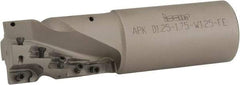 Iscar - 1-1/4" Cut Diam, 1.86" Max Depth of Cut, 1-1/4" Shank Diam, 4-1/2" OAL, Indexable Square Shoulder End Mill - AP.T 1003.. Inserts, Weldon Shank, 90° Lead Angle, Series Helimill - USA Tool & Supply