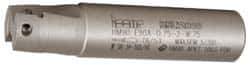 Iscar - 3/4" Cut Diam, 0.394" Max Depth of Cut, 3/4" Shank Diam, 3.38" OAL, Indexable Square Shoulder End Mill - AP..1003.., HM90 AP..1003.. Inserts, Weldon Shank, 90° Lead Angle, Series Heli2000 - USA Tool & Supply