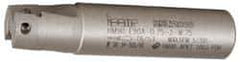 Iscar - 3/4" Cut Diam, 0.394" Max Depth of Cut, 3/4" Shank Diam, 3.38" OAL, Indexable Square Shoulder End Mill - AP..1003.., HM90 AP..1003.. Inserts, Weldon Shank, 90° Lead Angle, Series Heli2000 - USA Tool & Supply