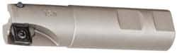 Iscar - 1" Cut Diam, 0.56" Max Depth of Cut, 1" Shank Diam, 4" OAL, Indexable Square Shoulder End Mill - AD..1505.., HM90 AD..1505 Inserts, Weldon Shank, 90° Lead Angle, Series Heli2000 - USA Tool & Supply