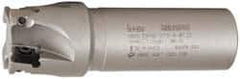 Iscar - 1-1/2" Cut Diam, 0.56" Max Depth of Cut, 1-1/4" Shank Diam, 4-1/2" OAL, Indexable Square Shoulder End Mill - AD..1505.., HM90 AD..1505 Inserts, Weldon Shank, 90° Lead Angle, Series Heli2000 - USA Tool & Supply
