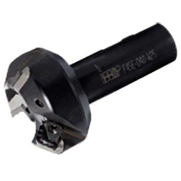 Iscar - 45° Lead Angle, 2.7" Max Cut Diam, 1" Min Cut Diam, 0.236" Max Depth of Cut, Indexable Chamfer and Angle End Mill - 2 Inserts, SEKN/R 12 Insert Style, 3-1/2" Overall Length, Straight Shank - USA Tool & Supply