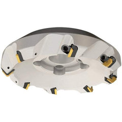 Iscar - 2" Cut Diam, 3/4" Arbor Hole, 0.23" Max Depth of Cut, 45° Indexable Chamfer & Angle Face Mill - 4 Inserts, SEKN/R 12... Insert, Right Hand Cut, 4 Flutes, Series F45E - USA Tool & Supply