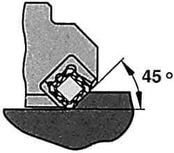 Iscar - 3" Cut Diam, 1" Arbor Hole, 0.23" Max Depth of Cut, 45° Indexable Chamfer & Angle Face Mill - 6 Inserts, SEKN/R 12... Insert, Right Hand Cut, 6 Flutes, Series F45E - USA Tool & Supply