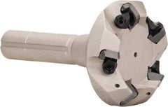 Iscar - 45° Lead Angle, 81.2mm Max Cut Diam, 63mm Min Cut Diam, 6.5mm Max Depth of Cut, Indexable Chamfer and Angle End Mill - 5 Inserts, SE.N/R 12.. Insert Style, 140mm Overall Length, Taper Shank - USA Tool & Supply