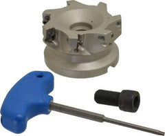 Iscar - 7 Inserts, 3" Cut Diam, 1" Arbor Diam, 0.56" Max Depth of Cut, Indexable Square-Shoulder Face Mill - 0/90° Lead Angle, 1-3/4" High, AD..1505.. & HM90 AD..1505.. Insert Compatibility, Series HM90 - USA Tool & Supply