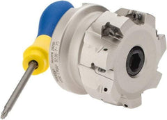 Iscar - 7 Inserts, 2" Cut Diam, 3/4" Arbor Diam, 0.39" Max Depth of Cut, Indexable Square-Shoulder Face Mill - 0/90° Lead Angle, 1.57" High, AP..1003.. & HM90 AP..1003.. Insert Compatibility, Series HM90 - USA Tool & Supply