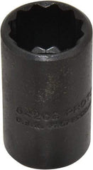 Proto - 5/8", 1/2" Drive, Standard Hand Socket - 12 Points, 1-1/2" OAL, Alloy Steel, Black Finish - USA Tool & Supply