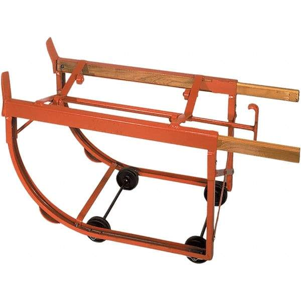 Wesco Industrial Products - 1,000 Lb Load Capacity, 30 & 55 Gal Drum Cradle - 19" Wide x 25-1/2" High, 4 Steel Wheels - USA Tool & Supply