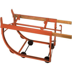 Wesco Industrial Products - 1,000 Lb Load Capacity, 30 & 55 Gal Drum Cradle - 19" Wide x 25-1/2" High, 4 Steel Wheels - USA Tool & Supply