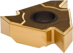 Iscar - 16IR Internal Right Hand 14-8 Partial Profile 60° Laydown Threading Insert - Grade IC250, TiN Coated Carbide, 9.53mm Inscribed Circle - USA Tool & Supply