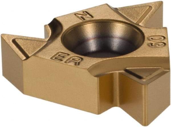 Iscar - 22ER External Right Hand 7-5 Partial Profile 60° Laydown Threading Insert - Grade IC250, TiN Coated Carbide, 12.7mm Inscribed Circle - USA Tool & Supply