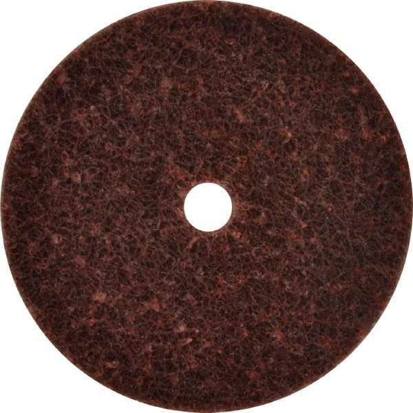 3M - 3" Diam, 1/4" Face Width, 3/8" Center Hole, Medium Grade, Aluminum Oxide Deburring Wheel - Unitized, Medium Density 5 Grade, 12,500 RPM - USA Tool & Supply
