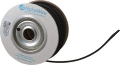 Alpha Wire - 6.35mm ID, Black PET Expandable Cable Sleeve - 100' Coil Length, -103 to 257°F - USA Tool & Supply