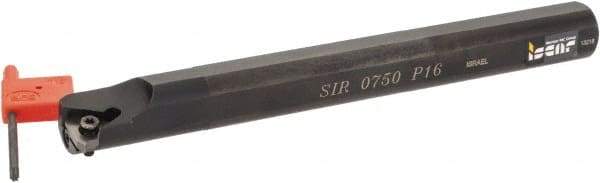 Iscar - Internal Thread, Right Hand Cut, 3/4" Shank Width x 3/4" Shank Height Indexable Threading Toolholder - 7" OAL, P 16 Insert Compatibility, SI Toolholder, Series SIR - USA Tool & Supply