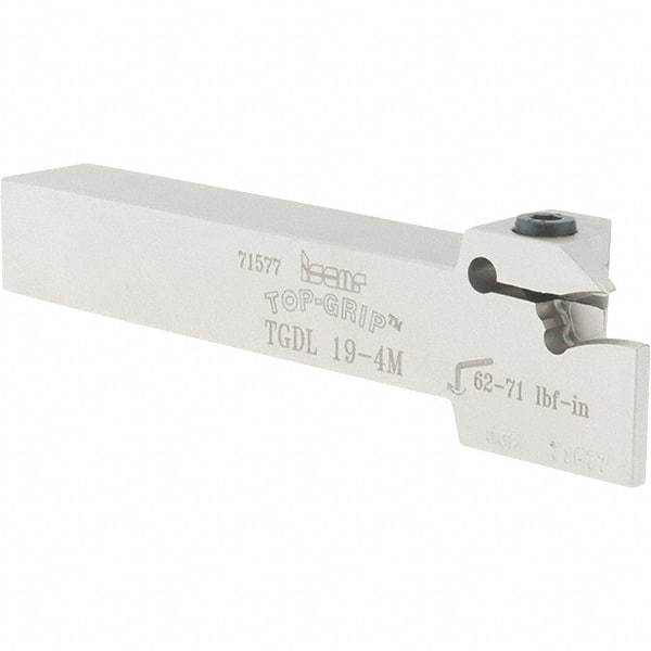Iscar - TGD, External, Left Hand, 0.683" Max Depth of Cut, 0.157 to 0.197" Groove Width, Indexable Grooving Tool Holder - TGM... Insert Compatibility, 3/4" Shank Height, 3/4" Shank Width, 5" OAL - USA Tool & Supply