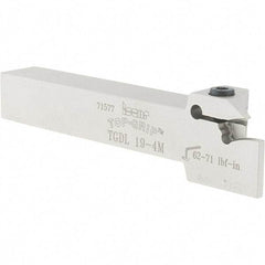 Iscar - TGD, External, Left Hand, 0.683" Max Depth of Cut, 0.157 to 0.197" Groove Width, Indexable Grooving Tool Holder - TGM... Insert Compatibility, 3/4" Shank Height, 3/4" Shank Width, 5" OAL - USA Tool & Supply