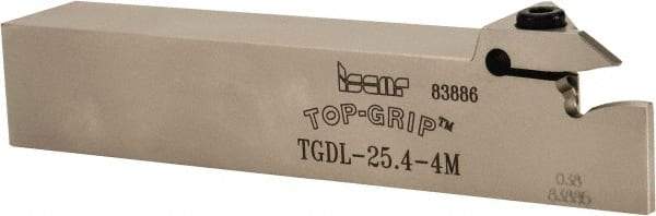 Iscar - TGD, External, Left Hand, 0.59" Max Depth of Cut, 0.157 to 0.197" Groove Width, Indexable Grooving Tool Holder - TGM... Insert Compatibility, 1" Shank Height, 1" Shank Width, 5-1/2" OAL - USA Tool & Supply