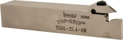 Iscar - TGD, External, Left Hand, 0.59" Max Depth of Cut, 0.157 to 0.197" Groove Width, Indexable Grooving Tool Holder - TGM... Insert Compatibility, 1" Shank Height, 1" Shank Width, 5-1/2" OAL - USA Tool & Supply