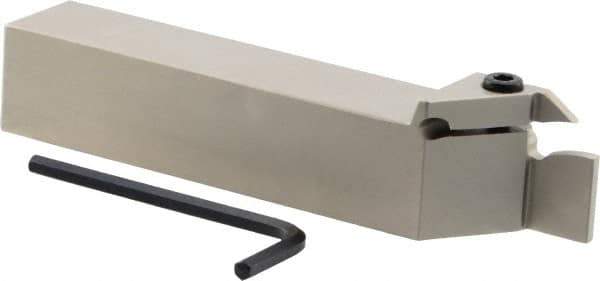 Iscar - TGD, External, Right Hand, 0.59" Max Depth of Cut, 0.157 to 0.197" Groove Width, Indexable Grooving Tool Holder - TGM... Insert Compatibility, 1" Shank Height, 1" Shank Width, 5-1/2" OAL - USA Tool & Supply