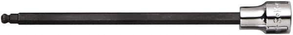 SK - 3/8" Drive, 5mm Hex Bit Socket - 6" OAL, 5" Bit Length, Ball End - USA Tool & Supply