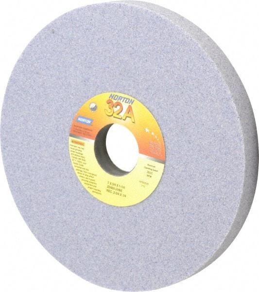 Norton - 7" Diam x 1-1/4" Hole x 3/4" Thick, J Hardness, 60 Grit Surface Grinding Wheel - Aluminum Oxide, Type 5, Medium Grade, 3,600 Max RPM, Vitrified Bond, One-Side Recess - USA Tool & Supply