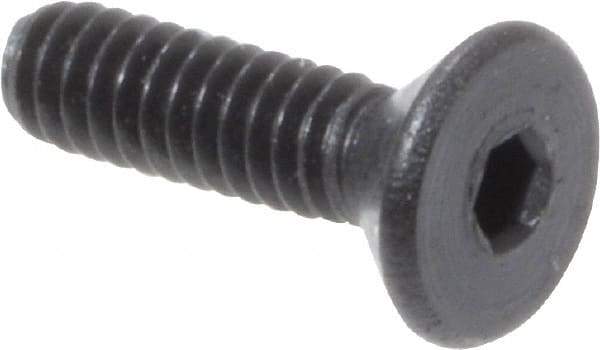 Value Collection - #0-80 UNF Hex Socket Drive, 82° Flat Screw - Alloy Steel, Black Oxide Finish, Fully Threaded, 1/4" OAL - USA Tool & Supply