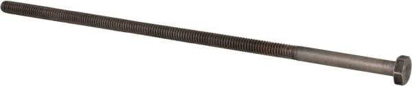 Value Collection - 1/4-20 UNC, 8" Length Under Head Hex Head Cap Screw - Partially Threaded, Grade 18-8 Stainless Steel, Uncoated, 7/16" Hex - USA Tool & Supply