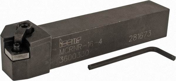 Iscar - MCRN, Right Hand Cut, 75° Lead Angle, 1" Shank Height x 1" Shank Width, Negative Rake Indexable Turning Toolholder - 6" OAL, CN..43.. Insert Compatibility, Series Isoturn - USA Tool & Supply