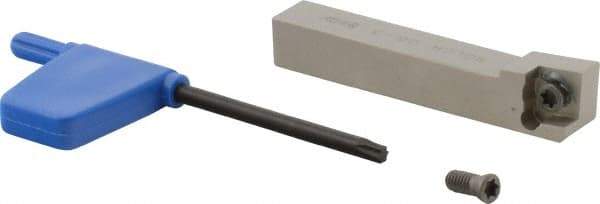 Iscar - SCLC, Right Hand Cut, 3/8" Shank Height x 3/8" Shank Width, Neutral Rake Indexable Turning Toolholder - 2-1/2" OAL, CC.T 3 Insert Compatibility, Series Isoturn - USA Tool & Supply