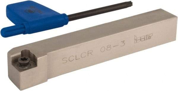 Iscar - SCLC, Right Hand Cut, 1/2" Shank Height x 1/2" Shank Width, Neutral Rake Indexable Turning Toolholder - 3-1/2" OAL, CC.T 3 Insert Compatibility, Series Isoturn - USA Tool & Supply