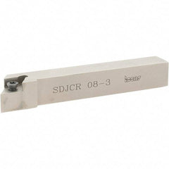 Iscar - SDJC, Right Hand Cut, 1/2" Shank Height x 1/2" Shank Width, Neutral Rake Indexable Turning Toolholder - 3-1/2" OAL, DC..3 Insert Compatibility, Series Isoturn - USA Tool & Supply