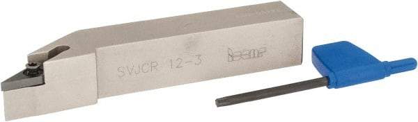 Iscar - SVJC, Right Hand Cut, 3° Lead Angle, 3/4" Shank Height x 3/4" Shank Width, Neutral Rake Indexable Turning Toolholder - 4-1/2" OAL, VB..33. Insert Compatibility, Series Isoturn - USA Tool & Supply