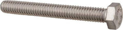 Value Collection - 5/16-18 UNC, 2-1/4" Length Under Head Hex Head Cap Screw - Fully Threaded, Grade 316 Stainless Steel, Uncoated, 1/2" Hex - USA Tool & Supply