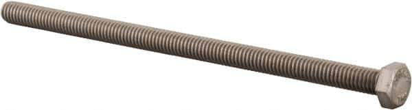 Value Collection - 5/16-18 UNC, 6" Length Under Head Hex Head Cap Screw - Fully Threaded, Grade 316 Stainless Steel, Uncoated, 1/2" Hex - USA Tool & Supply