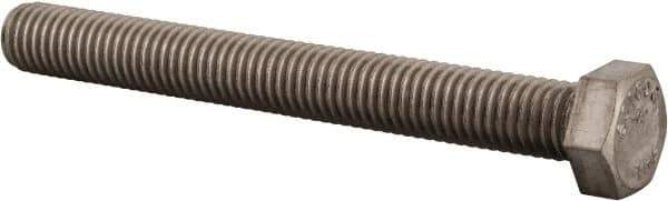 Value Collection - 1/2-13 UNC, 4-1/2" Length Under Head Hex Head Cap Screw - Fully Threaded, Grade 316 Stainless Steel, Uncoated, 3/4" Hex - USA Tool & Supply