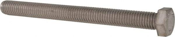 Value Collection - 1/2-13 UNC, 5-1/2" Length Under Head Hex Head Cap Screw - Fully Threaded, Grade 316 Stainless Steel, Uncoated, 3/4" Hex - USA Tool & Supply