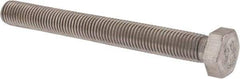 Value Collection - 7/8-9 UNC, 8" Length Under Head Hex Head Cap Screw - Fully Threaded, Grade 316 Stainless Steel, Uncoated, 1-5/16" Hex - USA Tool & Supply