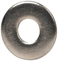 Value Collection - #4 Screw, Grade 316 Stainless Steel Standard Flat Washer - 1/8" ID x 5/16" OD, 0.031" Thick, Plain Finish - USA Tool & Supply