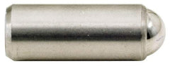 Gibraltar - 1.218" Body Length x 1/2" Body Diam, 12 Lb Init to 23 Lb Final End Force, Stainless Steel Press Fit Ball Plunger - 7/16" Ball Diam, 0.161" Max Ball Reach, +0.0010; +0.0020" Tolerance - USA Tool & Supply